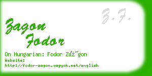 zagon fodor business card